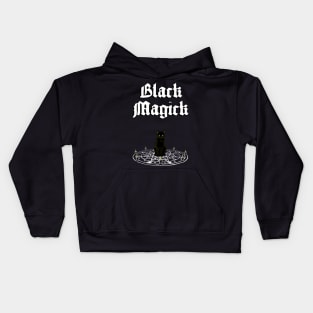 Black Magick - Black Cat Ritual Circle Kids Hoodie